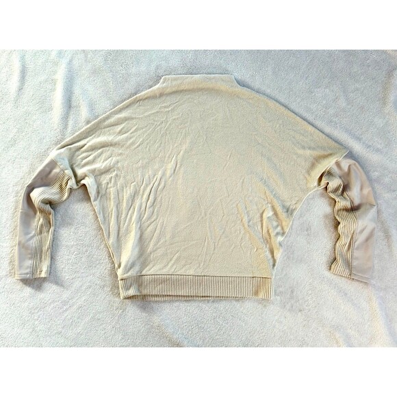 Express Mock Neck Sweater with Faux Leather Dolman Sleeves size XS - Picture 2 of 8
